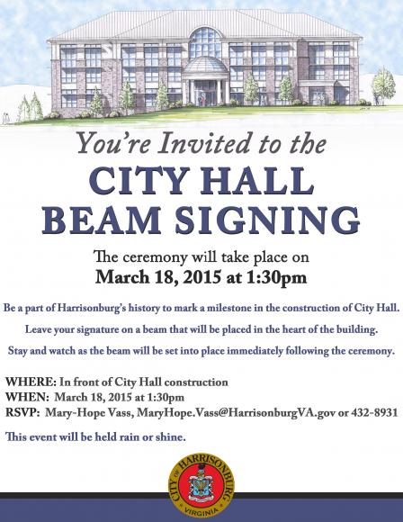 City Hall Beam Signing Ceremony