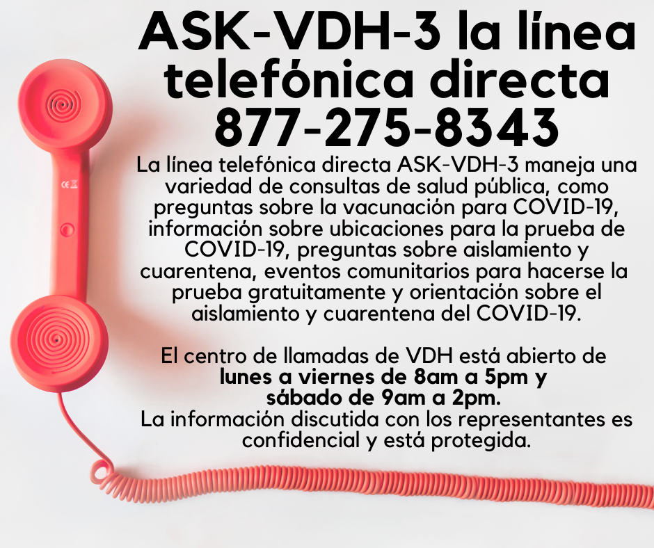 La línea telefónica directa ASK-VDH-3