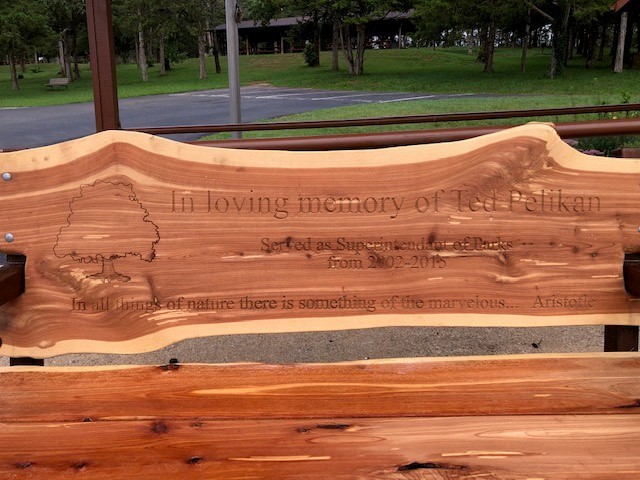 Ted Pelikan memorial bench