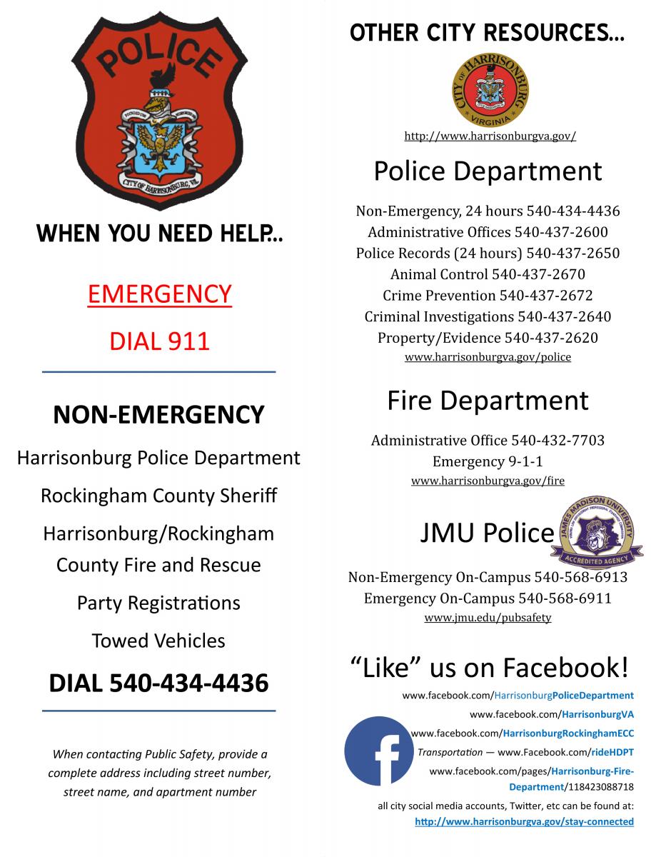 Public Safety Contact Card